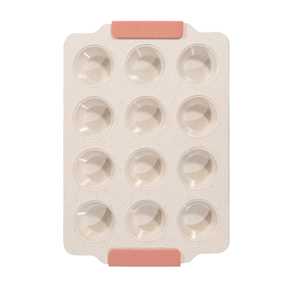 Molde de 12 muffins rosa